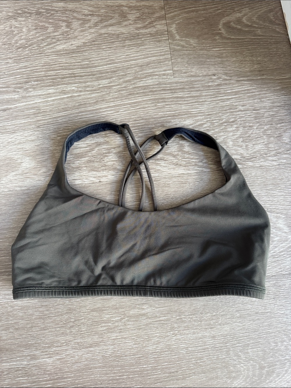 lululemon athletica Olive Green Strappy Back Sports Bra